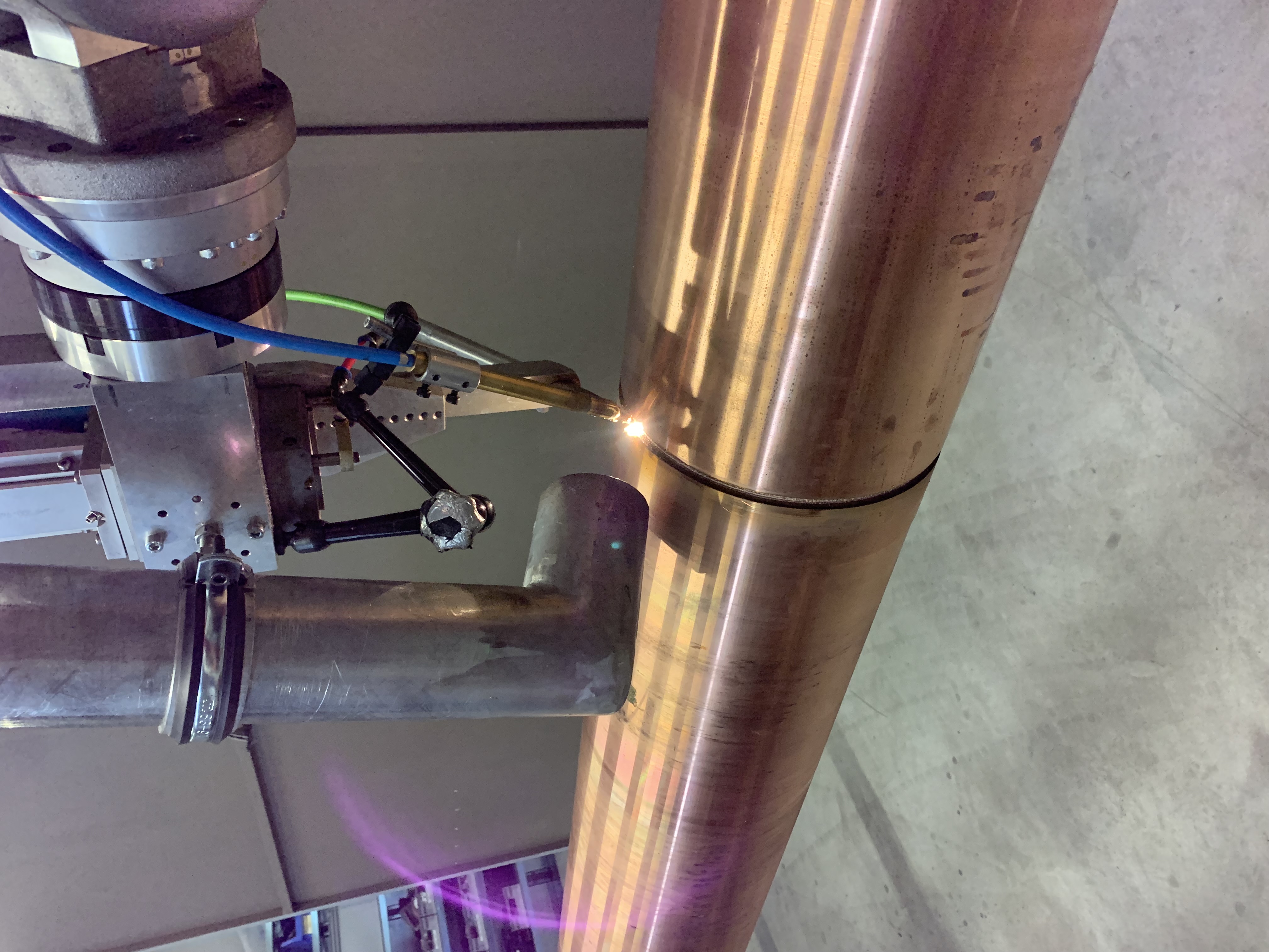 Laserschweißen einer Kupferwelle